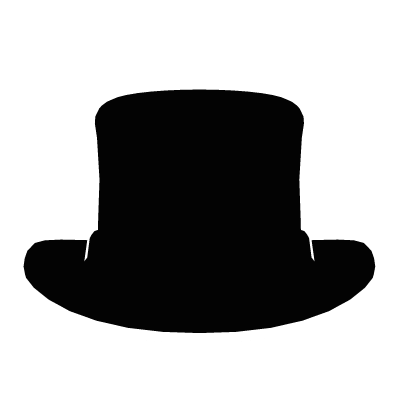 Cartoony White Top Hat Roblox item