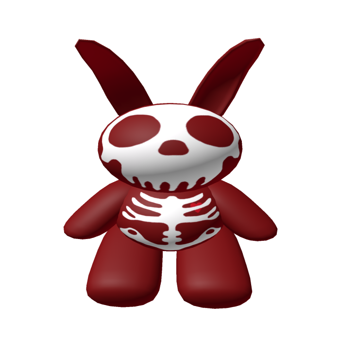 Skeleton Bunny Backpack Crimson