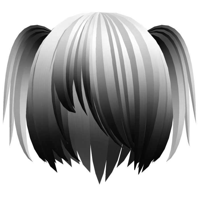 ノ_< white & black shy messy scene bob 