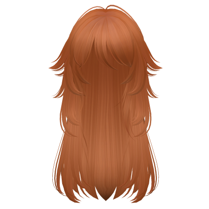 long fluffy anime hair with tufts (ginger)