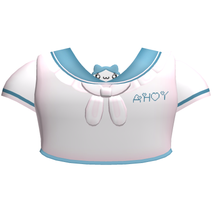 ♡ sweet blue hachi sailor top