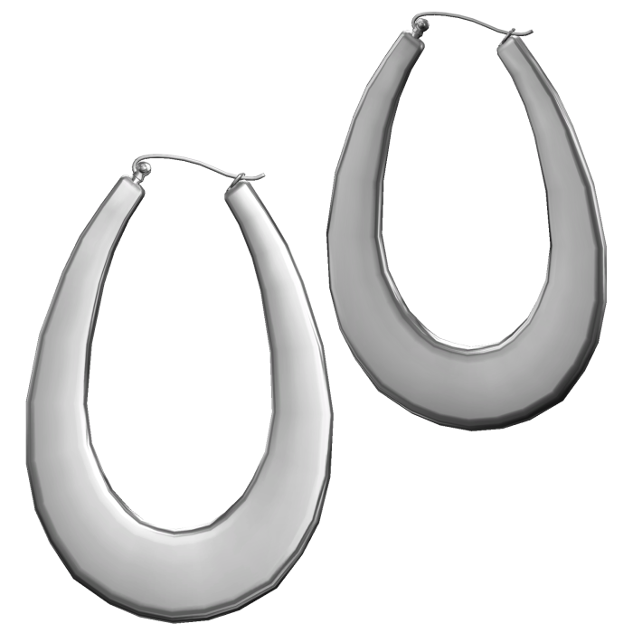 White 2000s Teardrop Earrings