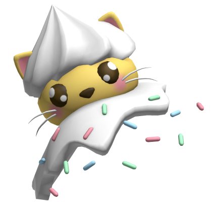 kawii yellow ice cream sprinkles cat