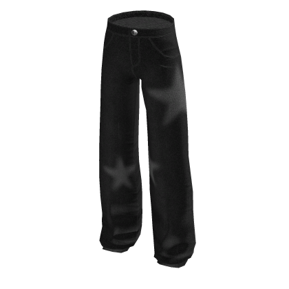 y2k star denim pants black - Roblox