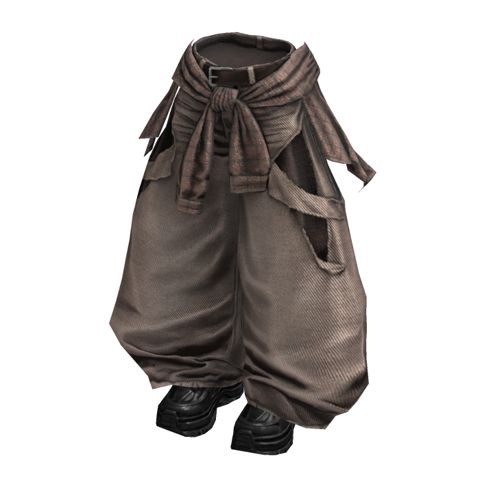 Y2K Ripped Layered Denim Tears Cloth (Beige Brown)