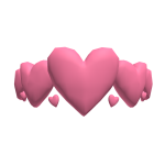 Cotton Candy Pink Heart Crown