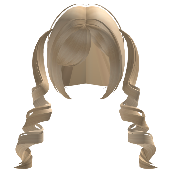 Soft Pigtail curls in Blonde