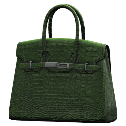 WANE CROCODILE SKIN GREEN BAG