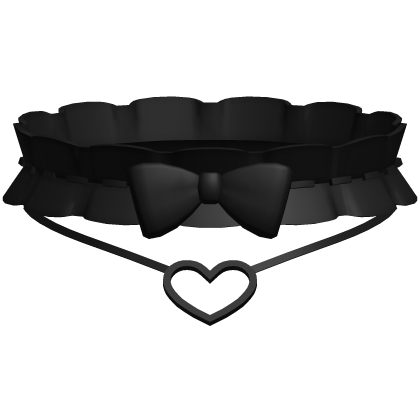 🤍 pretty ruffle choker necklace black thumbnail