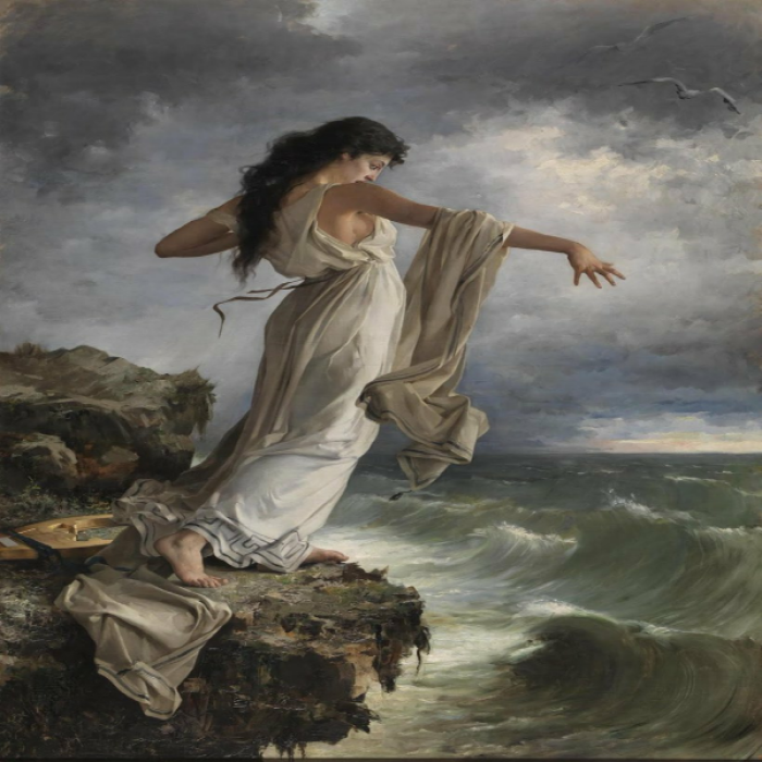 Woman at a Cliff During a Storm (Painting) Roblox decal