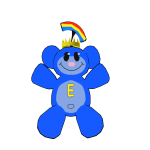 Elias Rainbow Monkey 💛 💙 👑 🌈 🐵
