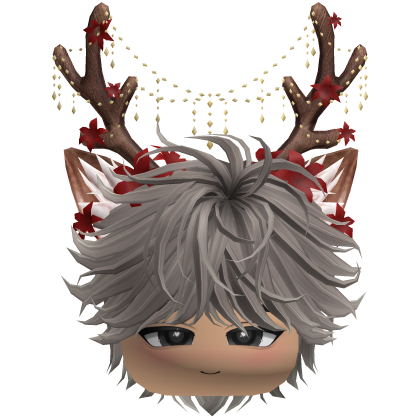 Christmas Messy Hair w/ Antlers