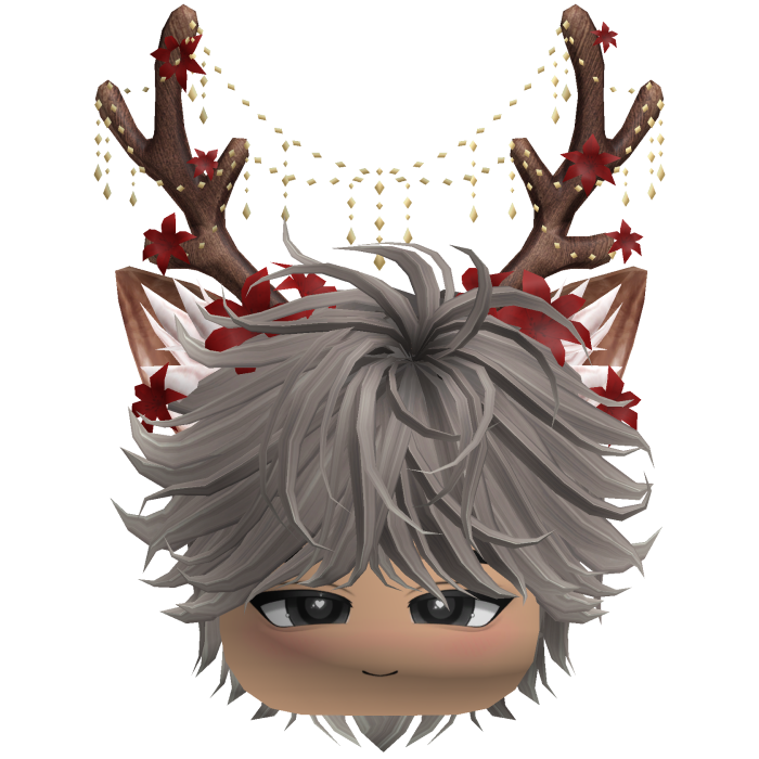 Christmas Messy Hair w/ Antlers