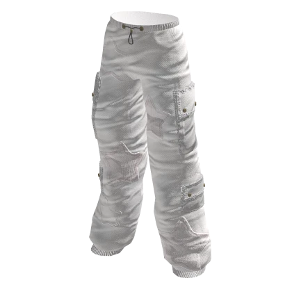 Y2K Star Baggy Cargo Pants | White✔️ | Roblox Item - Rolimon's