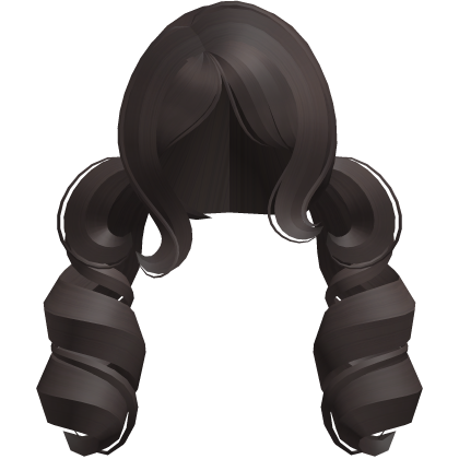 princess big swirly curls low ponytails brown