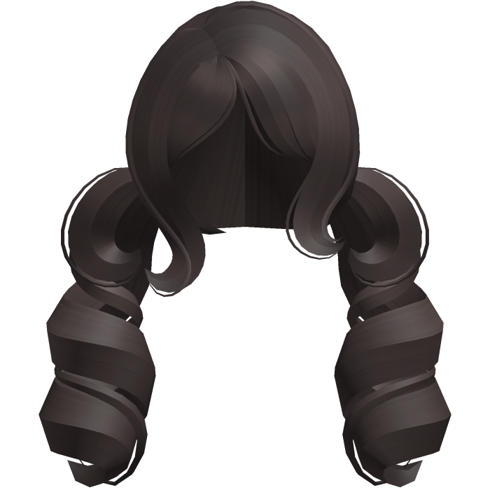 princess big swirly curls low ponytails brown