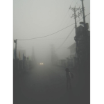 village hidden in the fog