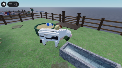 Animated Cow Farm Pen - Working Cow NPC preview 4