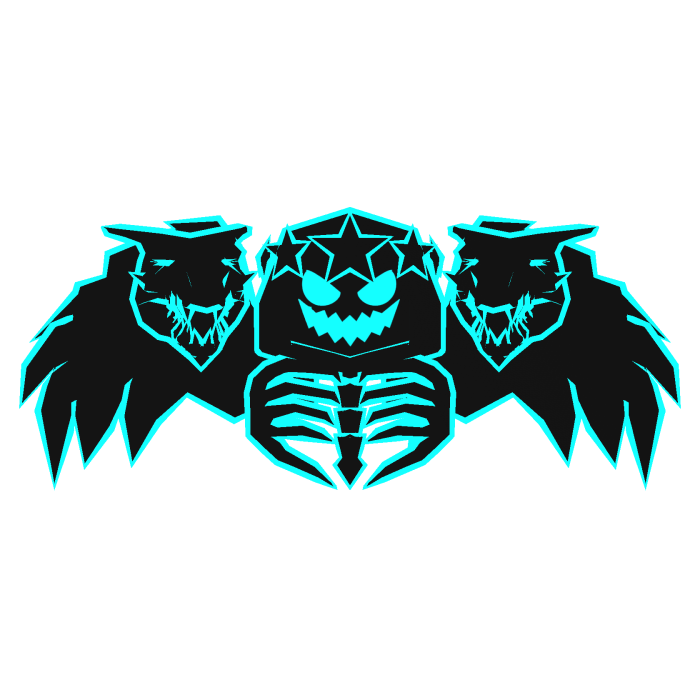 Cartoony Blue Hood Star Dragon Wings Combo