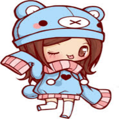 Kawaii Blue Bear Girl Roblox decal