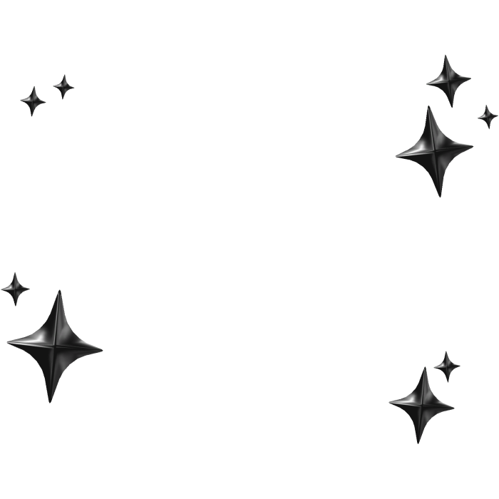 Black Bling Face Stars