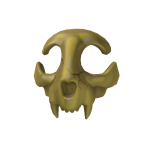 Golden Cat Skull