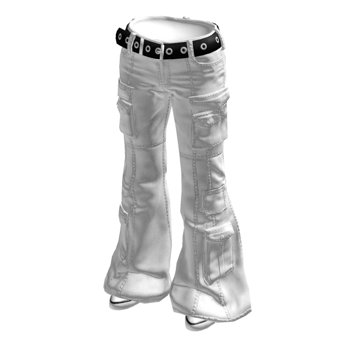 White Low Rise Y2K Flared Denim