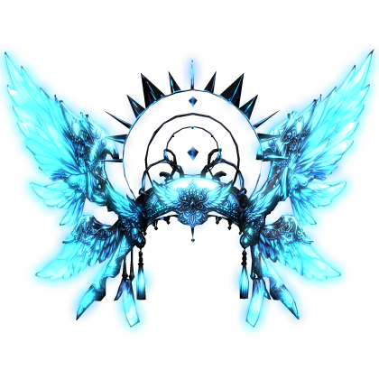 Glowing Angel Halo Headdress (Ice Blue) - Emissive Roblox item
