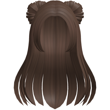 adorable brown half up space bun hair