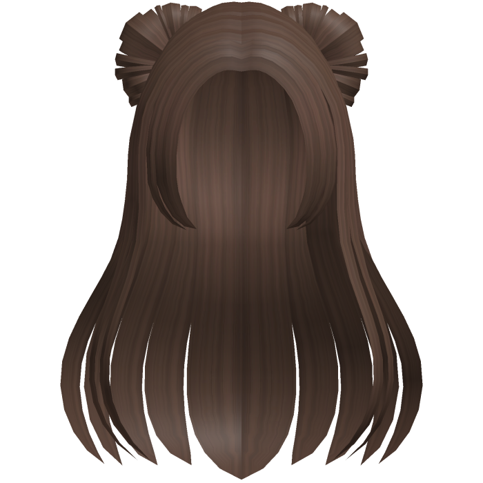adorable brown half up space bun hair
