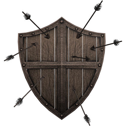 Bronze Shield w/ Arrows