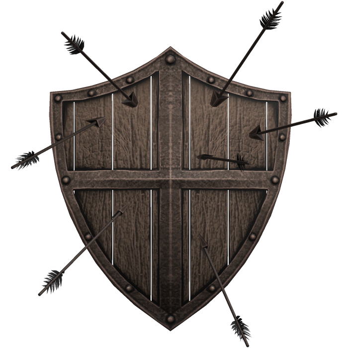Bronze Shield w/ Arrows