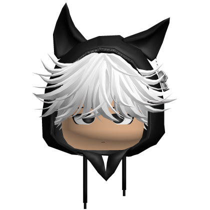 Cute Emo Boy w Cat Hood (White)