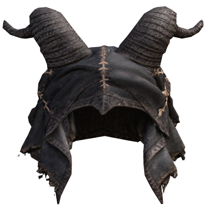 Tattered Horned Hood [Black]