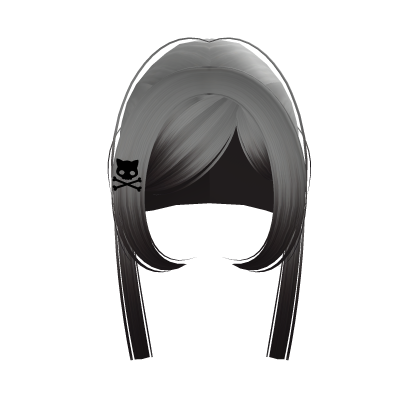 cute emo pigtails with skull

