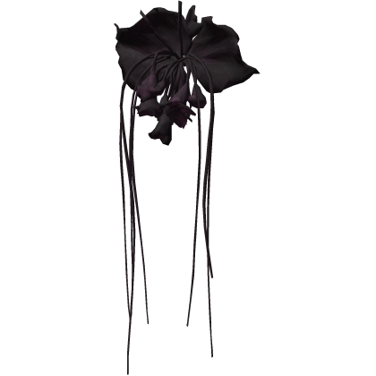 Black bat lily Flower 黒花 Gothic Purple hair Clip Roblox item