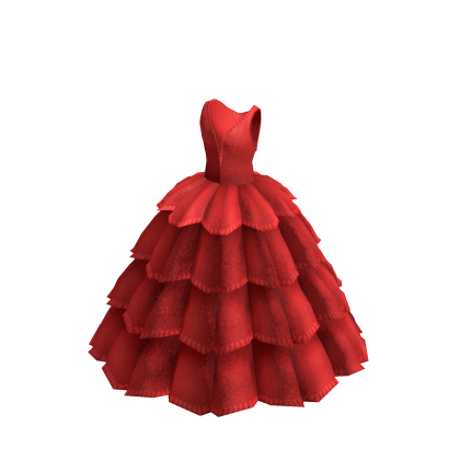 4 Layered Wedding Dress | Bright Red thumbnail