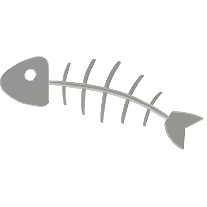 ༄ fish bone - hairclip