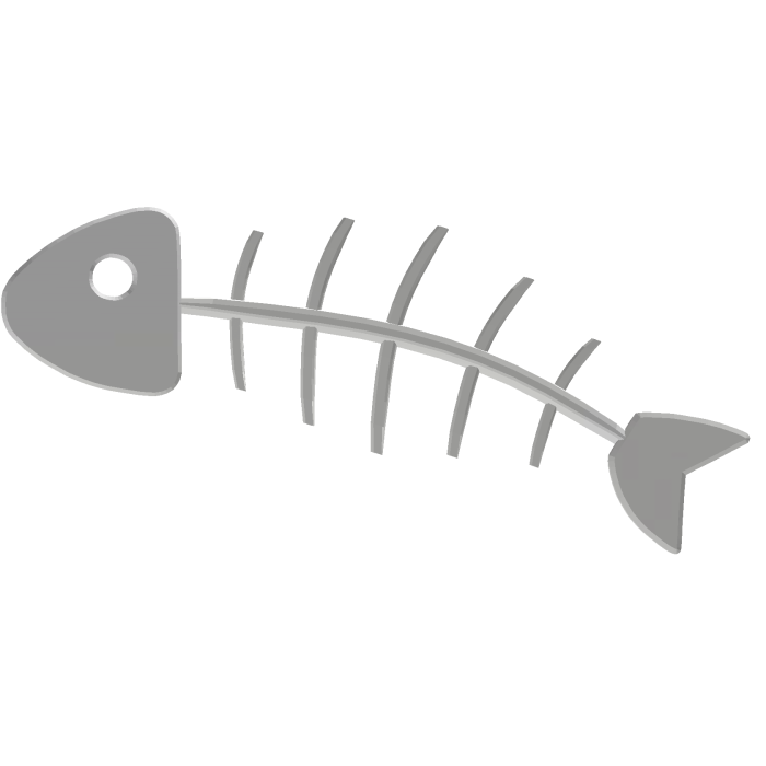 ༄ fish bone - hairclip