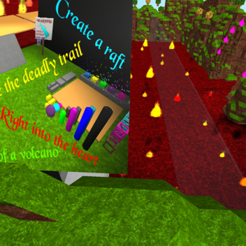 Build a raft fit for a VOLCANO!