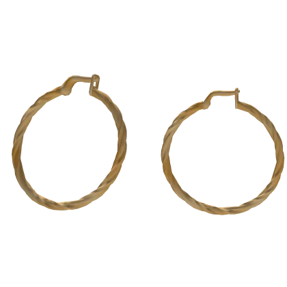 Gold Twisted Hoop Earrings Roblox Item Rolimon s