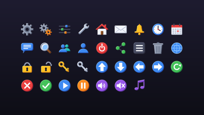 Stylized UI Icons Pack 120 Game Interface Set preview 3