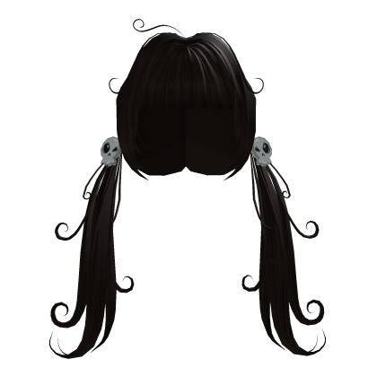 Skull Charm Twintails (Dark Brown) Roblox item