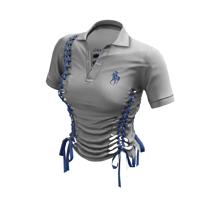 Braided Cutout Polo Shirt (Lil Miss Sunshine)