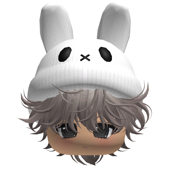 Moe Messy Boy Hair W/ Bunny Hat Ash