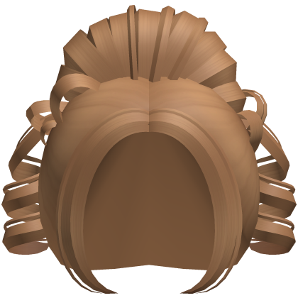 ♡ kawaii high caramel brown bun w curls Roblox item