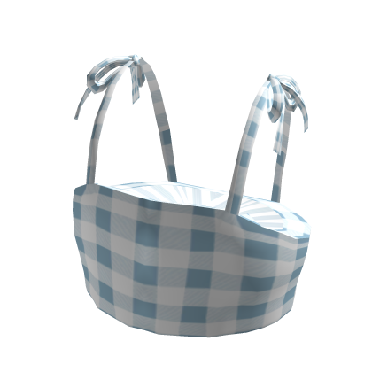 Blue Tube top With Ribbon Straps