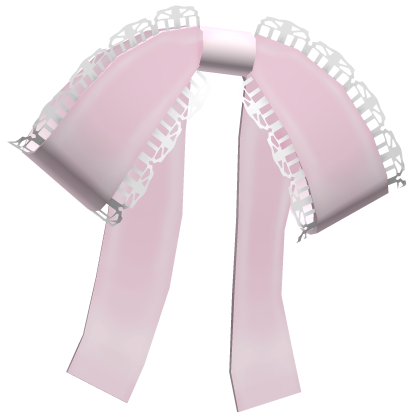 Pink Laced Side Hair Bow  Roblox item