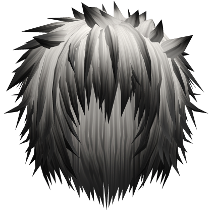 Black & White Messy Anime Spiky Emo Hair  Roblox item