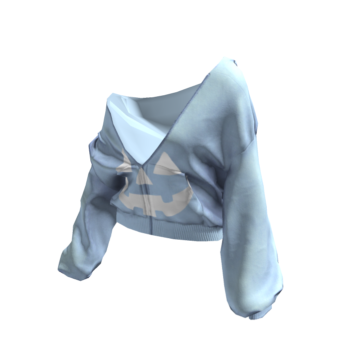 🎃 Halloween Pullover Baggy Hoodie Sky Blue